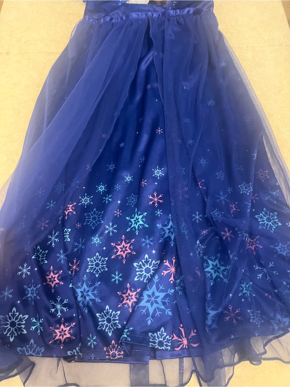 Disney Frozen Girls Elsa & Anna Blue Princess Dress Or nightgown Size M (8) - Picture 8 of 10